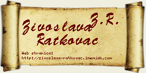 Živoslava Ratkovac vizit kartica